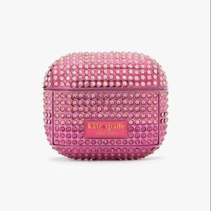 Kate Spade ♠️ Gala Rhinestone Embossed AirPods Case - NIB